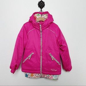 SNOW DRAGONS Layered Winter Coat w/Hood, Size 6